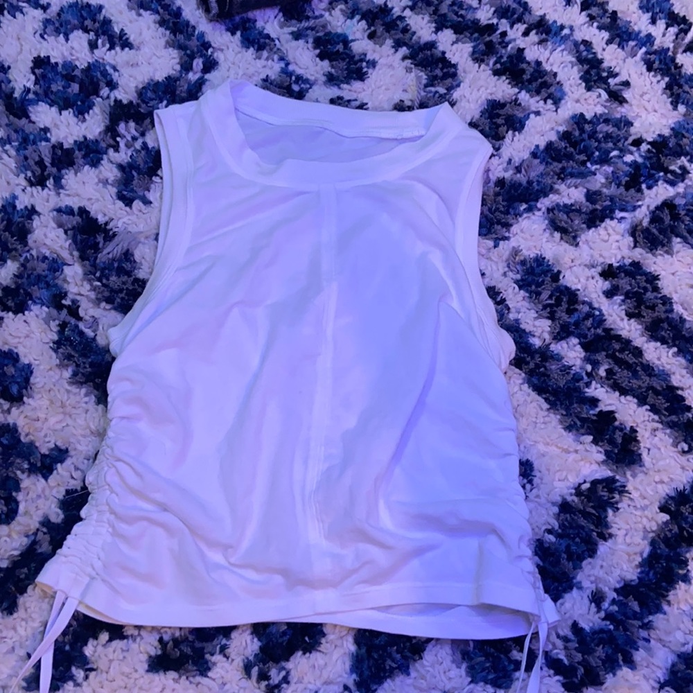 lululemon, cinched tank, white, small